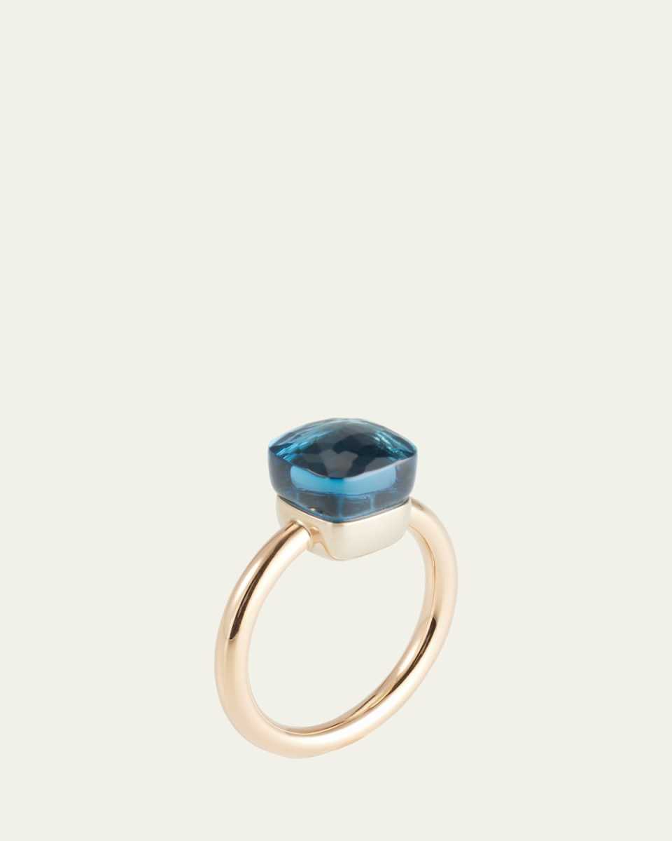 Nudo Petite 18k Rose Gold London Blue Topaz Ring